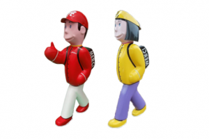 FIGURINES GÉANTES DE SIGNALISATION ARTHUR ET ZOÉ
